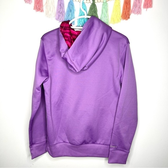 Under Armour Pink and Purple Logo Hoodie Hooded Sweatshirt Size Medium - Picture 8 of 15